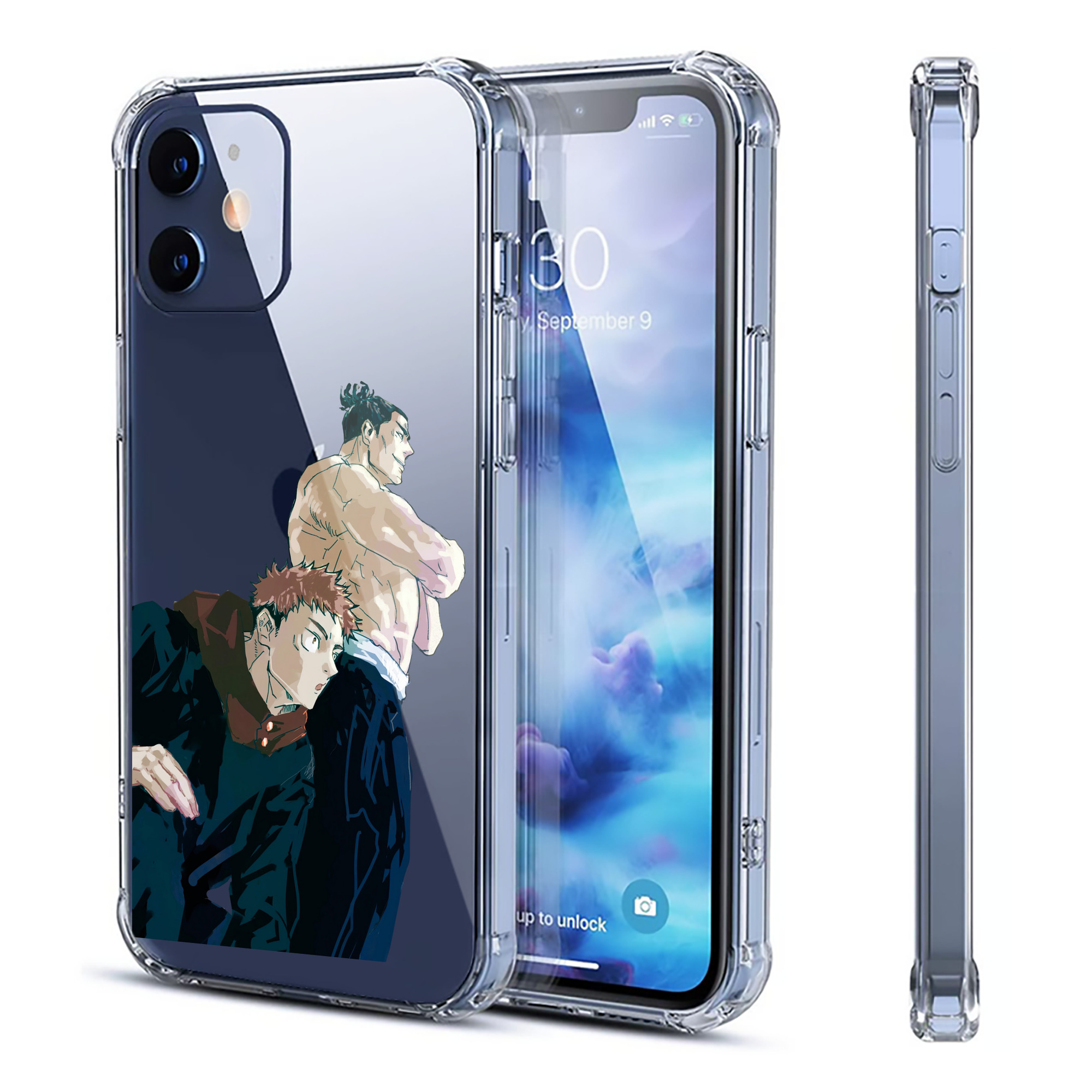 （画像用） 呪術廻戦 Jujutsu Kaisen 【iPhone 12シリーズ対応】透明スマホケース（クリアソフトケース）